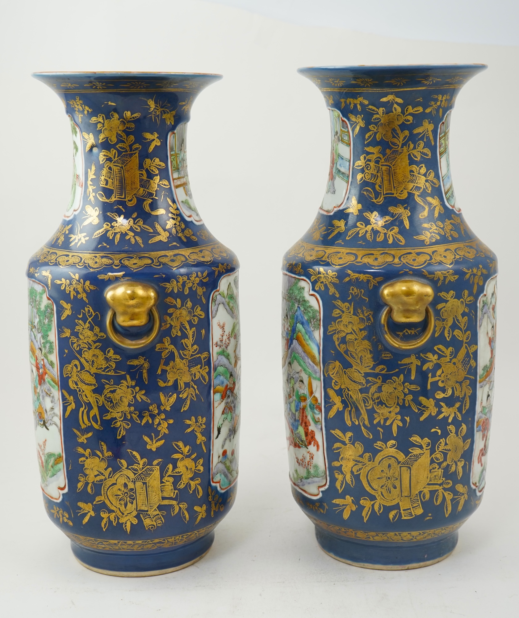 A pair of Chinese ‘warriors’ vases, early 20th century